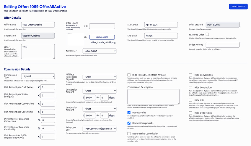 offer management for publishers